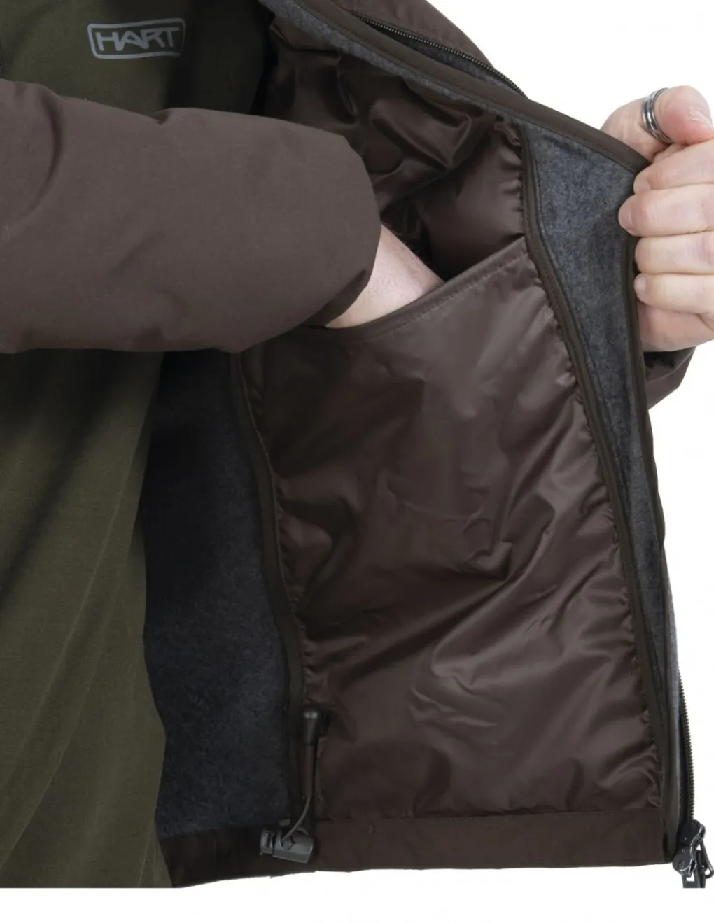 Vestes-HART OUTDOOR Hart Sendai-J Veste Hybride Dark Brown